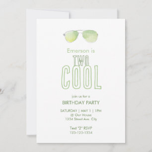 Two Cool Second Birthday Invitation