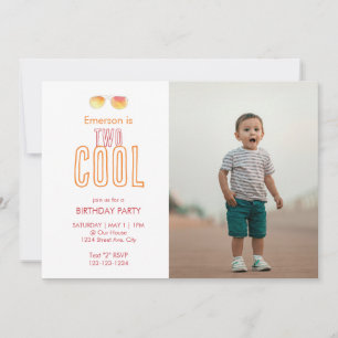 Two Cool Second Birthday Invitation