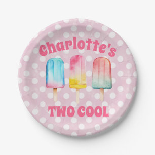 TWO COOL Summer Birthday Party Plates