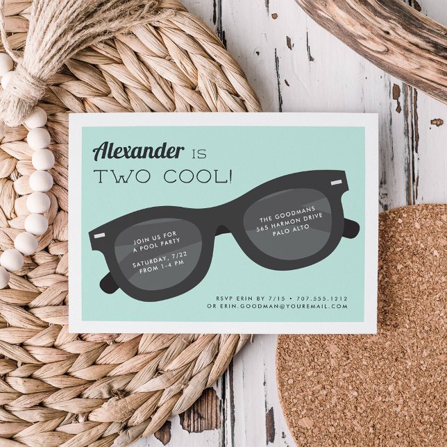 Two Cool | Summer Sunnies Birthday Party Invite (Creator Uploaded)