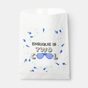 TWO Cool Sunglass 2nd Birthday Party Paper Plates Favour Bags