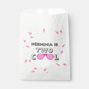 TWO Cool Sunglass 2nd Birthday Party Paper Plates Favour Bags