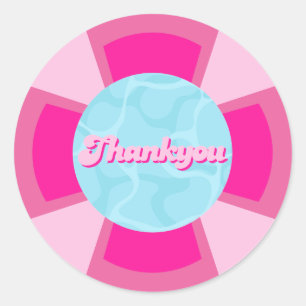 Two cool tropical pool summer Birthday Classic Round Sticker