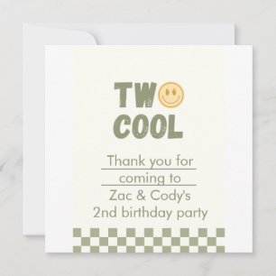 Two Cool Twin Birthday Invitation – Editable 