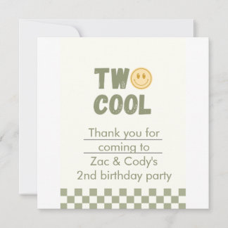 Two Cool Twin Birthday Invitation – Editable 