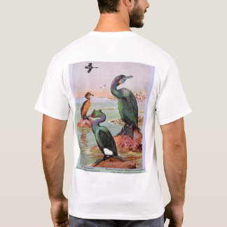 Two Cormorant Species, front/reverse artwork T-Shirt