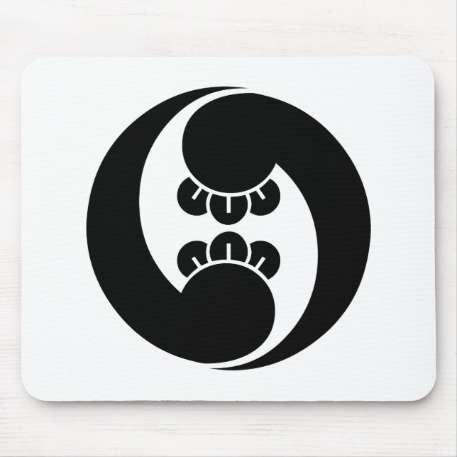 Two  counterclockwise clove swirls mouse mat (Front)