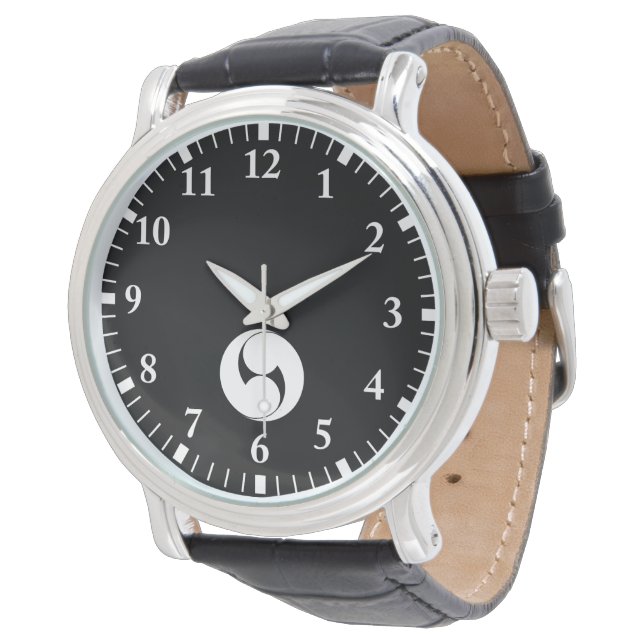 Two counterclockwise swirls (Jinuki) Watch (Angled)