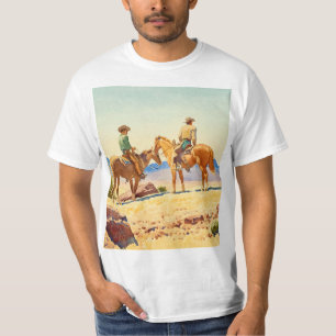 Two Cowboys on Horses by Maynard Dixon T-Shirt