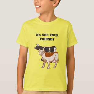 Two Cows Friend Cute Animals Illustration T-Shirt