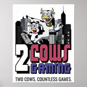 Two Cows Gaming Poster