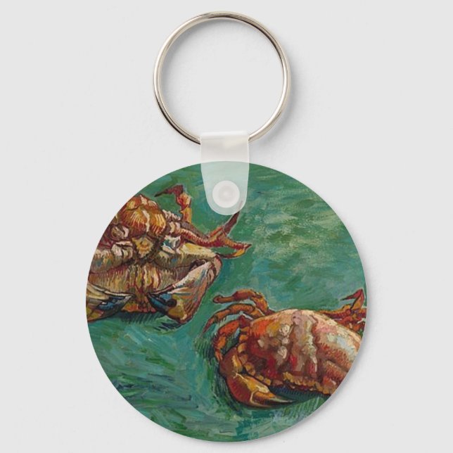 Two Crabs by Vincent van Gogh Key Ring (Front)