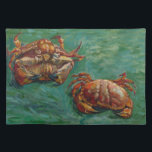 Two Crabs by Vincent van Gogh Placemat<br><div class="desc">Two Crabs by Vincent van Gogh is a vintage fine art post impressionism still life painting featuring two crabs with two different views. One crab is on it's back and the other crab is right side up. Great image for a crab feed or seafood festival! About the artist: Vincent Willem...</div>