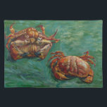 Two Crabs by Vincent van Gogh Placemat<br><div class="desc">Two Crabs by Vincent van Gogh is a vintage fine art post impressionism still life painting featuring two crabs with two different views. One crab is on it's back and the other crab is right side up. Great image for a crab feed or seafood festival! About the artist: Vincent Willem...</div>