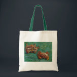 Two Crabs by Vincent van Gogh Tote Bag<br><div class="desc">Two Crabs by Vincent van Gogh is a vintage fine art post impressionism still life painting featuring two crabs with two different views. One crab is on it's back and the other crab is right side up. Great image for a crab feed or seafood festival! About the artist: Vincent Willem...</div>