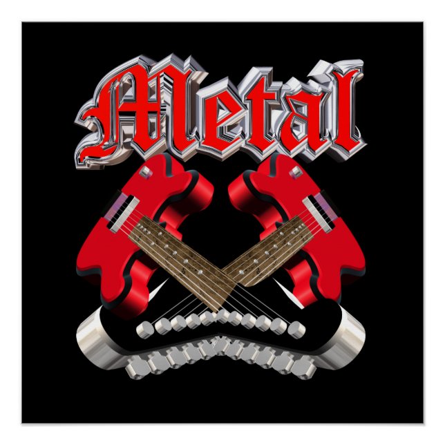 Two crossed guitars poster (Front)