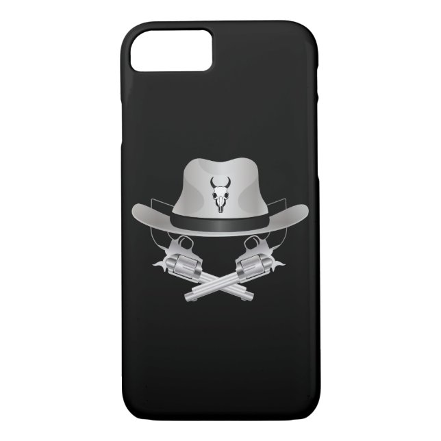 Two crossed guns and hat Case-Mate iPhone case (Back)