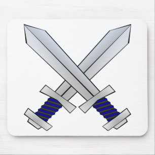 Two Crossed Swords Mouse Mat
