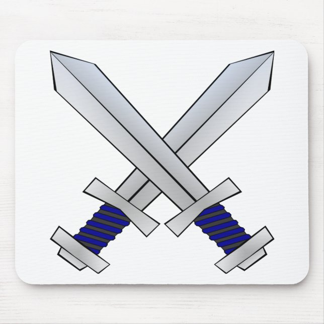 Two Crossed Swords Mouse Mat (Front)