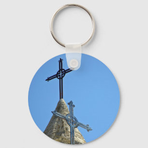 Two crosses key ring