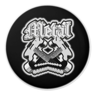 Two crossing guitars ceramic knob