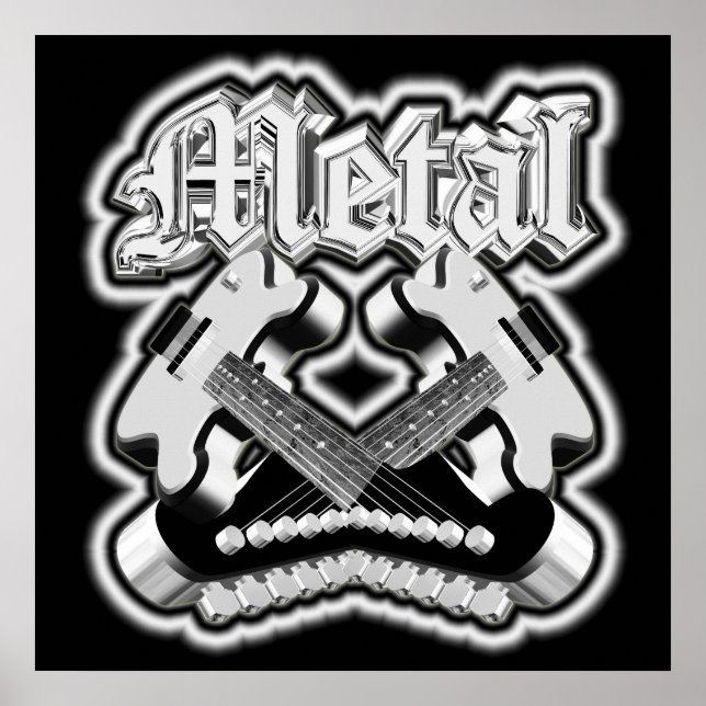 Two crossing guitars poster (Front)