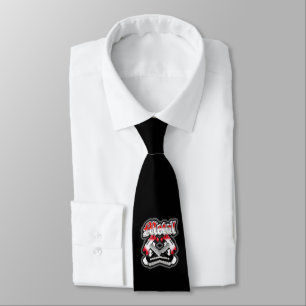 Two crossing guitars tie