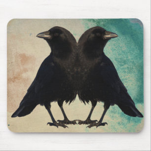 Two Crows Art Mouse Mat