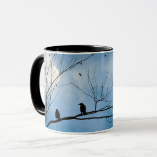 Two Crows On A Branch Mug