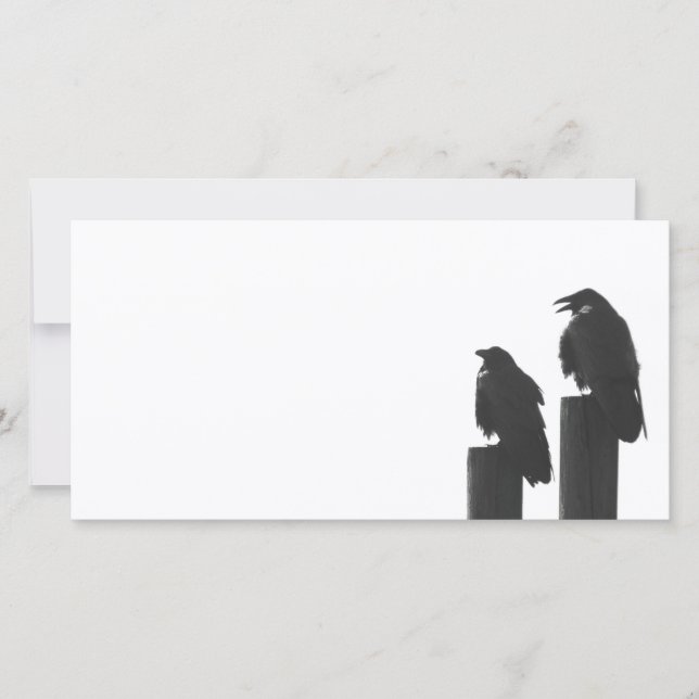 Two crows on posts (Front)