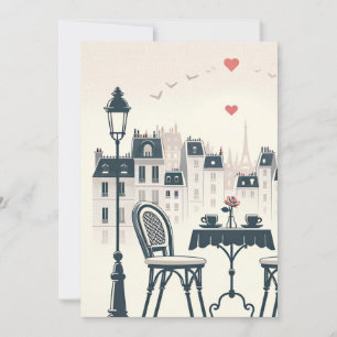 "Two Cups, One Empty Chair - A Toast to the Moment Holiday Card