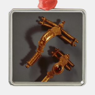 Two curved brooches, from Hassleben, Thuringia Metal Tree Decoration