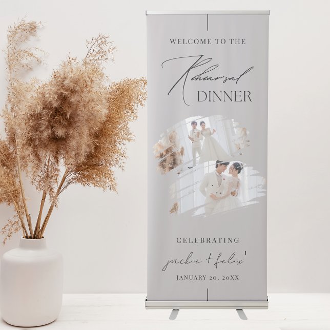 Two Custom Photo Rehearsal Dinner Welcome Retractable Banner (Creator Uploaded)