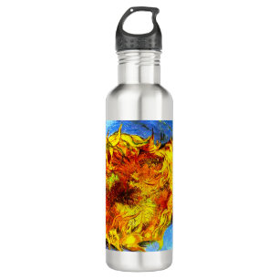 Two Cut Sunflowers Van Gogh 710 Ml Water Bottle