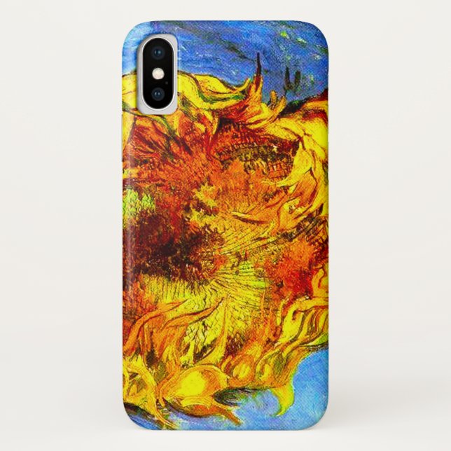 Two Cut Sunflowers Van Gogh Case-Mate iPhone Case (Back)