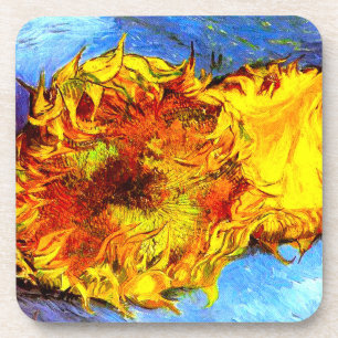 Two Cut Sunflowers Van Gogh Coaster