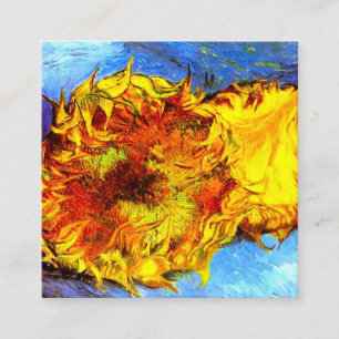 Two Cut Sunflowers Van Gogh Enclosure Card