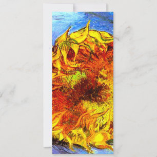 Two Cut Sunflowers Van Gogh Invitation