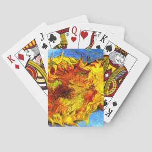 Two Cut Sunflowers Van Gogh Playing Cards