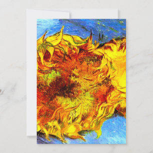 Two Cut Sunflowers Van Gogh Save The Date