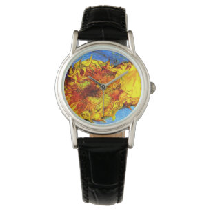 Two Cut Sunflowers Van Gogh Watch