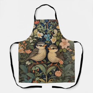 Two Cute Baby Birds Botanical Garden Apron