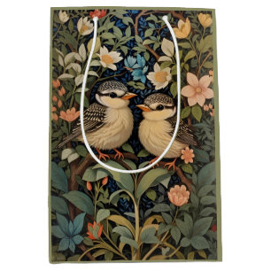 Two Cute Baby Birds Botanical Garden Medium Gift Bag