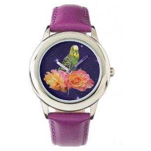 Two cute blue and green Budgie Watch