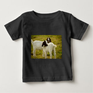Two Cute Boer Goats in Field Photo Baby T-Shirt