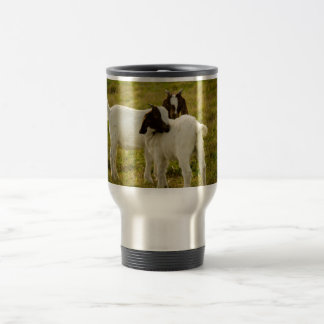 Two Cute Boer Goats in Field Travel Mug