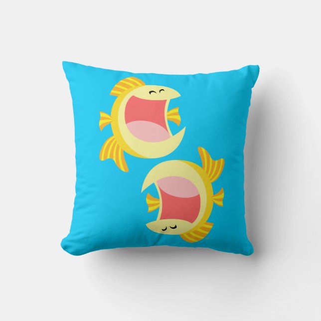 Two Cute Cartoon Fish Pillow (Front)