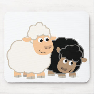Two Cute Cartoon Sheep Mousepad