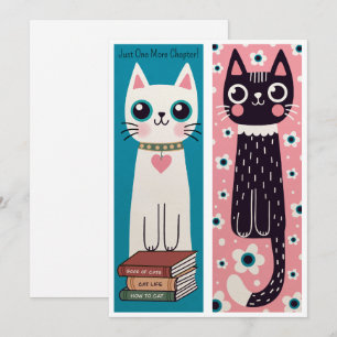 Two Cute Cat Bookmark Template