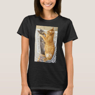 Two Cute Cats Cuddling Sweet Kitten Cat Cat Owner T-Shirt